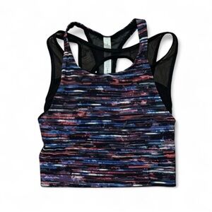 Lululemon Womens Break Free Activewear Tank Top With Built-In Mesh Fabric Bra